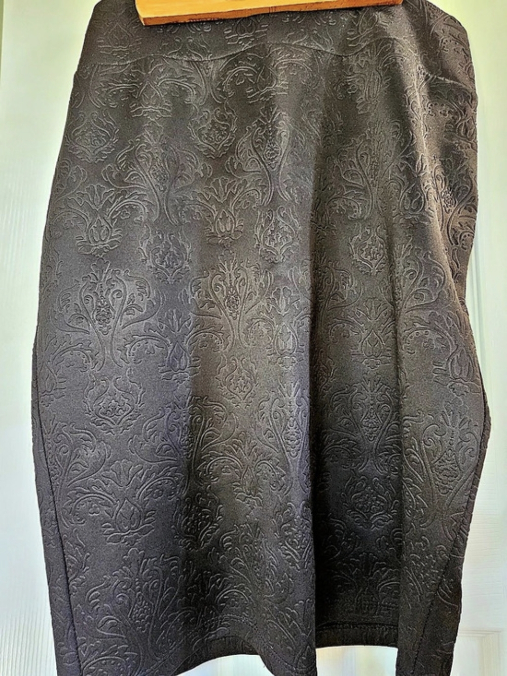 ABN Black Paisley Midi Skirt